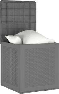 vidaXL Skrzynia na Zewnątrz Jasnoszara 55x53x57 cm PP 3
