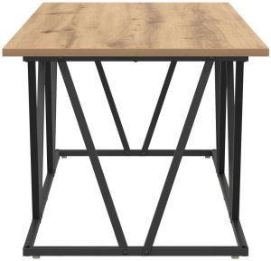 vidaXL Stolik kawowy Artisan z dębu, 100x50x40 cm, z drewna inżynieryjnego i metalu 5