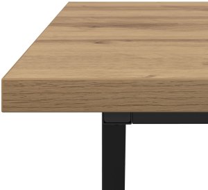 vidaXL Stolik kawowy Artisan z dębu, 100x50x40 cm, z drewna inżynieryjnego i metalu 7