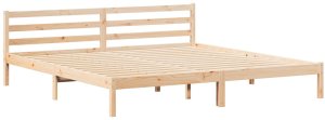 vidaXL Łóżko z zagłówkiem 200x210 cm z litego drewna sosnowego 3