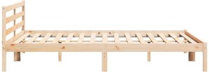vidaXL Łóżko z zagłówkiem 200x210 cm z litego drewna sosnowego 6