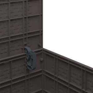 vidaXL Skrzynia ogrodowa Brązowa 55x53x57 cm PP 9