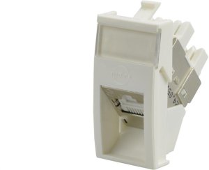 Gniazdo internetowe 1x RJ45 STP kat.6A ekranowane moduł 1M 22,5x45 biały DataGate Molex 1