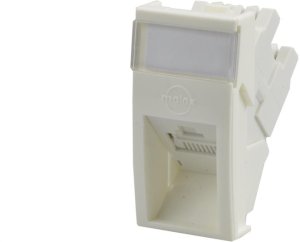 Gniazdo internetowe 1x RJ45 UTP kat.5e nieekranowane moduł 1M 22,5x45 biały DataGate+ Molex 1