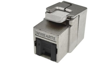 Moduł keystone klapka zabezpieczająca RJ45 STP kat.6A ekranowany beznarzędziowy WireArte 1