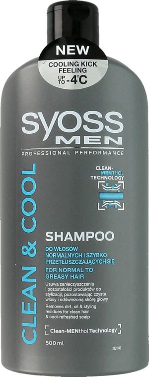 Syoss Cool&Clean Szampon do włosów normalnych i szybko przetłuszczających się 500ml 1