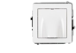 DECO Mechanizm wypustu kablowego, biały mat 25DWPK 1