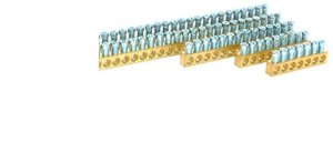 Listwa zaciskowa mosiężna BB147, 147 - torów ,1,5-16mm2, 63A, 1m MAD0147E21 1