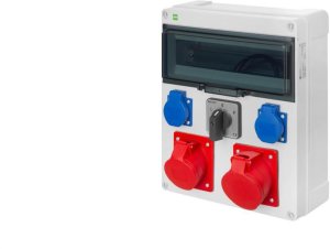 Rozdzielnica budowlana RS-13 13-mod. wyłącznik L/P, 2X2P+Z, 16A/5P, 32A/5P, IP44 6210-17 1