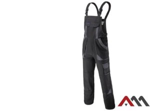 Spodnie robocze ogrodniczki PROFESSIONAL BLACK czarno-szare Rozmiar 52 1