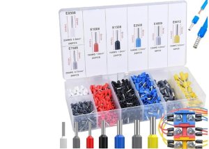 Kompleksowy zestaw tulejek końcówek izolowanych 1200szt 0,5-6mm2 w pudełku 1