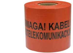Folia ostrzegawcza POMARAŃCZOWA 10cm x 500m 1