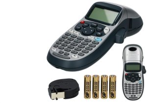 Drukarka DYMO LetraTag LT-100H SILVER dla domu, dzieci, Home Office (LT-XR) 2174577 + taśma DYMO LT 12mm + 4 baterie AA 1
