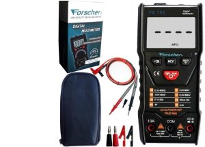 Miernik uniwersalny z pomiarem True RMS multimetr cyfrowy z wyświetlaczem LCD FORSCHER FS705 1