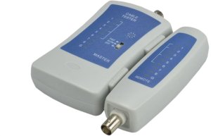 Tester kabli sieciowych LAN RJ45 + BNC z diodami LED niebieski 1
