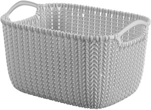 Basket Knit L rectangle 19L 40x30x23cm light gray 3253924849744 1