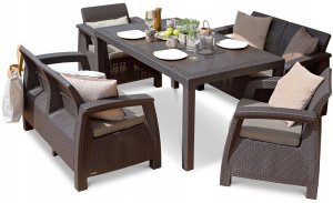 Garden4You Garden table Melody brown 3253924841328 2