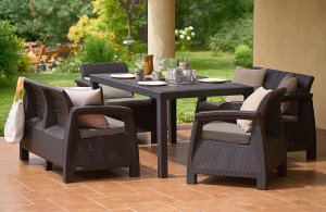 Garden4You Garden table Melody brown 3253924841328 3