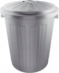 Waste bin Mats 50L Maxi O50x55cm silver 4001515214957 1