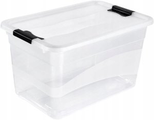 Box with lid crystalbox Cornelia 59 5x39 5x34cm 52L transparent 4001515942010 1