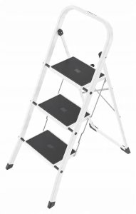 Folding stepladder K40 BasicLine / steel / 3 steps safety handle 4007126017208 1