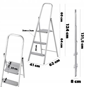 Folding stepladder K40 BasicLine / steel / 3 steps safety handle 4007126017208 13