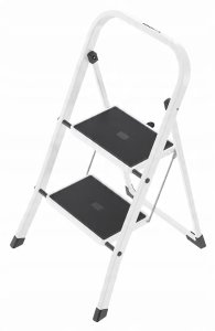 Folding stepladder K40 BasicLine / steel / 2 steps safety handle 4007126017192 1