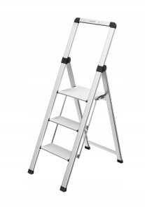 Step stool foldable Selekta DK40 BasicLine / aluminum / 3 steps 4007126017284 1
