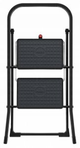 Folding stepladder K44 StandardLine / steel / 2 steps safety handle / black 4007126241726 2