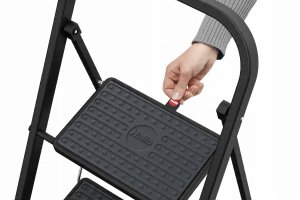 Folding stepladder K44 StandardLine / steel / 2 steps safety handle / black 4007126241726 6