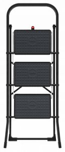 Folding stepladder K44 StandardLine / steel / 3 steps safety handle / black 4007126241733 2