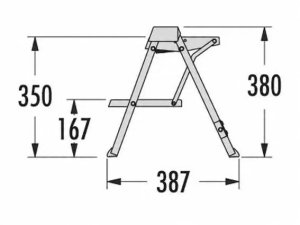 Folding step bench StepFix / terracotta / 2 steps / black 4007126368447 5
