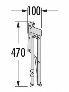 Folding step bench StepFix / terracotta / 2 steps / black 4007126368447 6