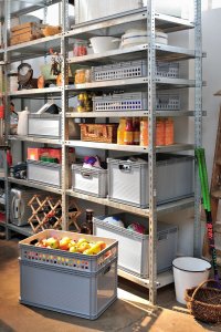LA-KA-PE Transport box with load capacity up to 30kg Robert 60x40x32cm 64L graphite color 4052396010039 2