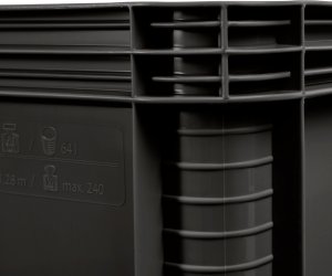 LA-KA-PE Transport box with load capacity up to 30kg Robert 60x40x32cm 64L graphite color 4052396010039 3