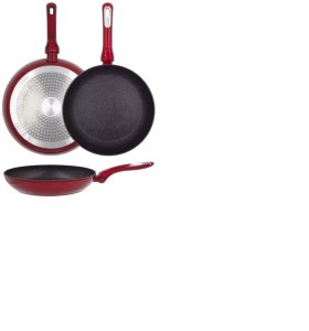 Frying pan Cosmo O26cm induction red with guard 24222102 1