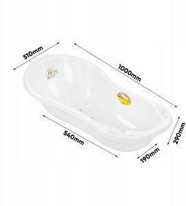 Static Control Children's bath 100cm with cork Maria "Winnie the Pooh" 100x51x29cm white 4052396071733 5