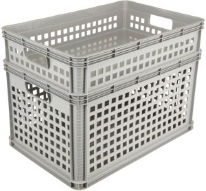 Transport basket with load capacity up to 60kg Robert 60x40x32cm 64L grey 4052396083149 5