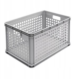 Transport basket with load capacity up to 60kg Robert 60x40x32cm 64L grey 4052396083149 9