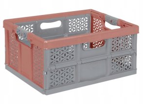 Folding box with load capacity up to 30kg Lea 48 5x35x23 5cm 32L red 4052396086782 1
