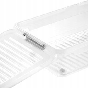LA-KA-PE Box with lid on wheels underbed box Leo 77x38x16 cm 33L transparent 4052396109740 5