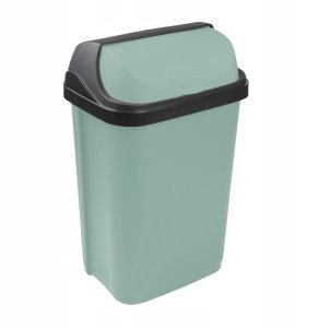 Waste bin with rotating lid 25L Rasmus 34x26x54cm green 4052396104646 1