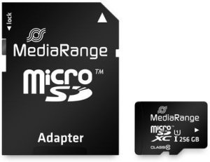 MediaRange SD MicroSD Card 256GB UHS-1 Cl.10 incl. Adapter 3