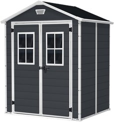 Garden shed Manor 6x5 DD (with 2 windows front) dark gray 7290106938205 1