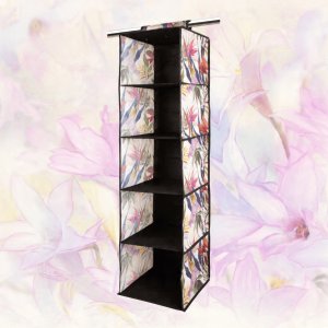 Hanging organizer with 5 shelves 30x30x120cm Floral Beauty 8000303311270 1