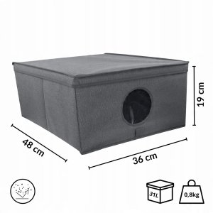 Folding box M size 48x36x19cm Gray 8000303317357 3