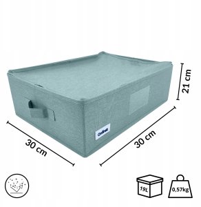 Rectangular box with ravel sledge 42x32x14cm Mint 8000303317715 3