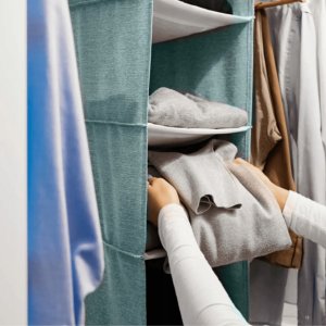 Hanging organizer with 4 shelves 30x30x80cm Mint 8000303317739 7