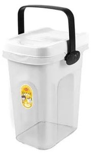 Container for storing pet food 2 5kg 7L 23x19x31cm transparent/white 8003507985506 1