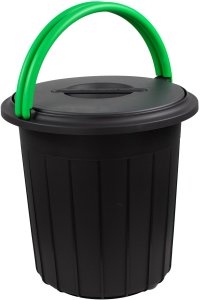 Waste bin Ecosolution 25L 37 5x37 5x39cm dark grey/green 8009115034193 2